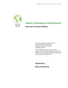 Impacts of Technology on the Environment