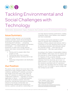 Tackling Environmental and Social Challenges with Technology