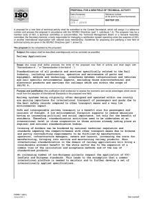 Railway Applications Standardization of all products and services