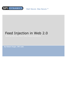 Feed Injection In Web 2.0: Hacking RSS and