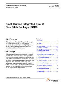 AN2409, Small Outline Integrated Circuit Fine Pitch Package (SOIC)