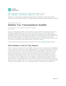 Stabilize Your Transimpedance Amplifier - Application Note