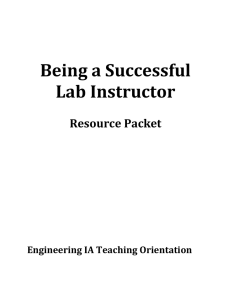 Being a Successful Lab Instructor