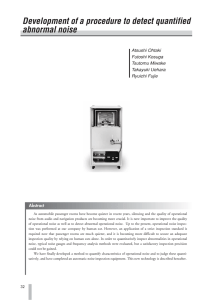 Development of a procedure to detect quantified abnormal noise