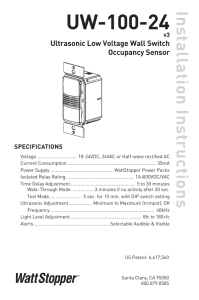 UW-100-24 Ultrasonic Wall Switch Occupancy Sensor