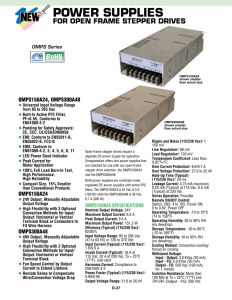 Power Supplies For Open Frame Stepper Drives