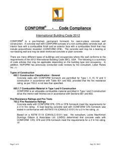 Code Compliance - Nuform Building Technologies