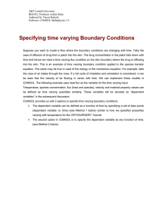Specifying time varying Boundary Conditions