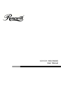 SERVER RSV-R4000 User Manual