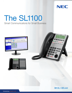 The SL1100 - NEC Unified Solutions