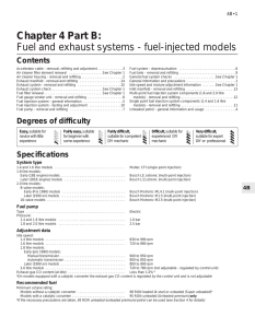 Chapter 4 Part B: Fuel and exhaust systems - fuel