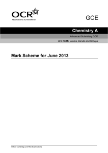 Unit F321 - Atoms, bonds and groups