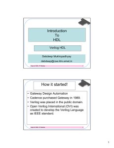 Slides on Verilog.