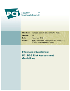 PCI DSS Risk Assessment Guidelines