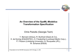An Overview of the SysML-Modelica Transformation Specification