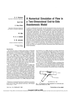 A Numerical Simulation of Flow in a Two-Dimensional End-to