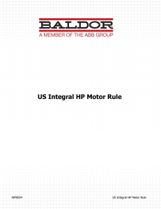 US Integral HP Motor Rule
