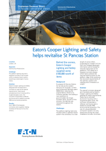 Eaton`s Cooper Lighting and Safety helps revitalise St Pancras Station