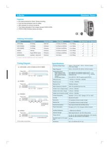 Specifications A-Series Electronic Timers Timing Diagram