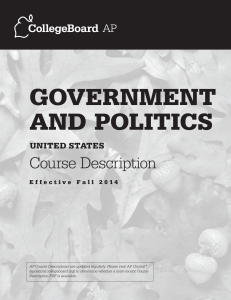 AP United States Government and Politics Course Description