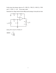 1 In this circuit, the element values are 1 4 kΩ, 2 kΩ, 6 kΩ, 5kΩ