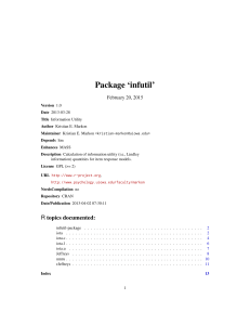 Package `infutil`