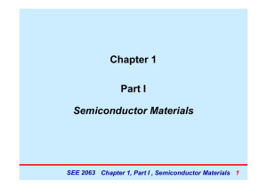 Chapter 1 Part I Semiconductor Materials