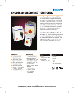 ENCLOSED DISCONNECT SWITCHES