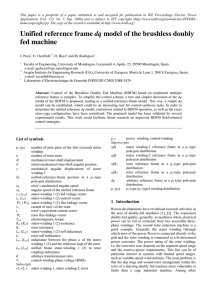 Unified reference frame dq model of the brushless doubly fed machine