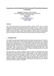 Experiences with Residential Grid-Connected Photovoltaic Systems