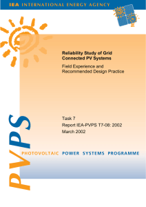 Reliability Study of Grid Connected PV Systems