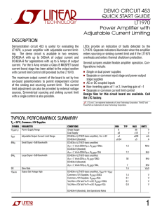 DC453 - LT1970CFE Evaluation Kit Quick Start Guide