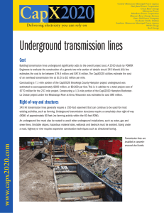 Underground transmission lines