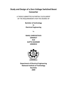 Study and Design of a Zero Voltage Switched Boost