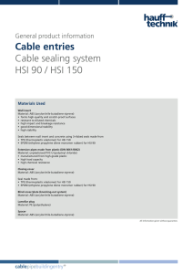 Cable entries Cable sealing system HSI 90 / HSI 150