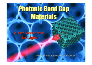 Photonic Band Gap Materials