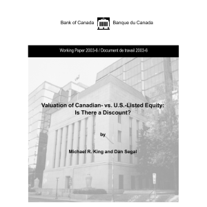 Valuation of Canadian- vs. US-Listed Equity: Is