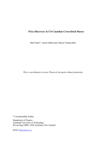 Price Discovery in US-Canadian Cross-listed Shares