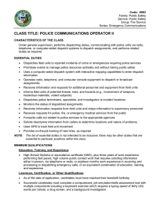 class title: police communications operator ii
