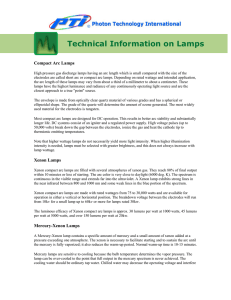 Technical Information on Lamps