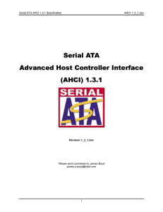 Serial ATA Advanced Host Controller Interface (AHCI) 1.3.1