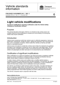 VSI No.6 Light vehicle modifcations Rev 3 November 2013