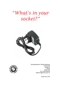 What`s in your socket? - Buckinghamshire County Council