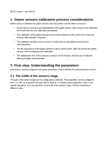 1 Gases sensors calibration process considerations 2