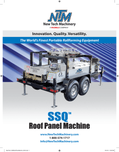 Roof Panel Machine