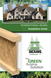 International Beams - I joists - Installation Guide