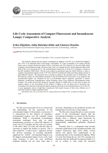 Life Cycle Assessment of Compact Fluorescent and