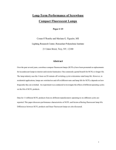 Long-Term Performance of Screwbase Compact Fluorescent Lamps