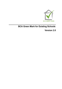 BCA Green Mark for Existing Schools Version 2.0