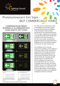 Photoluminescent Exit Signs - Not